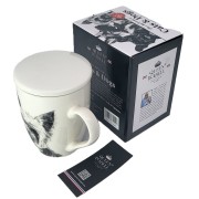 KUBEK PORCELANOWY  Yorkshire Terier - PRZYKRYWKA ZAPARZACZ
