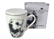 KUBEK PORCELANOWY Z ZAPARZACZEM - LABRADOR