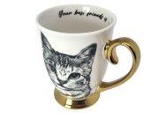 KUBEK PORCELANOWY - KOT AMERYKAŃSKI