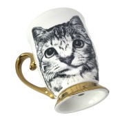 KUBEK PORCELANOWY - KOT AMERYKAŃSKI
