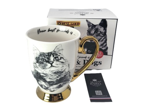 KUBEK PORCELANOWY KOT SYBERYJSKI