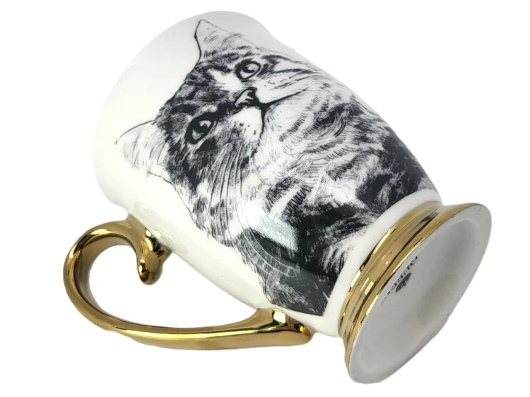 KUBEK PORCELANOWY KOT SYBERYJSKI