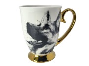 KUBEK PORCELANOWY - OWCZAREK NIEMIECKI