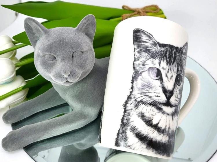 KUBEK PORCELANOWY KOT AMERYKAŃSKI