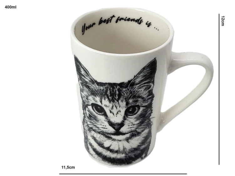 KUBEK PORCELANOWY KOT AMERYKAŃSKI
