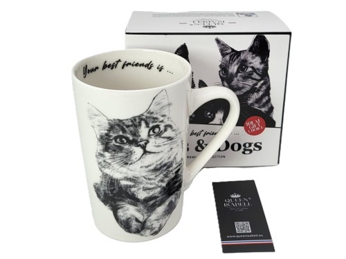KUBEK PORCELANOWY KOT SYBERYJSKI