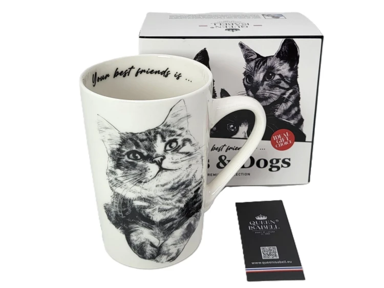 KUBEK PORCELANOWY KOT SYBERYJSKI