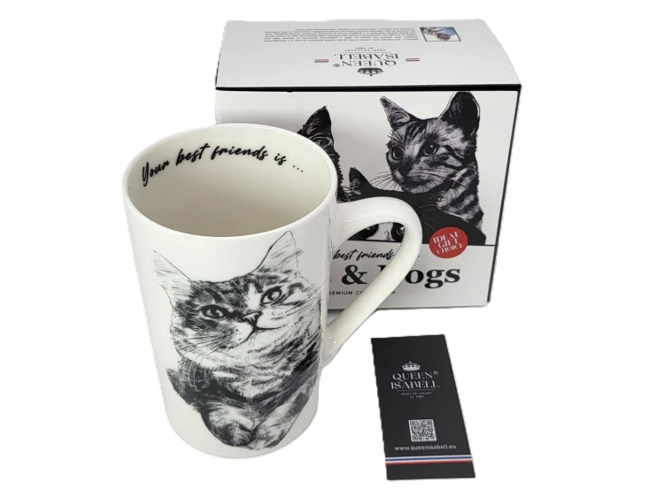 KUBEK PORCELANOWY KOT SYBERYJSKI