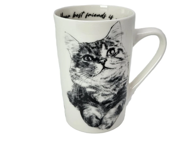 KUBEK PORCELANOWY KOT SYBERYJSKI