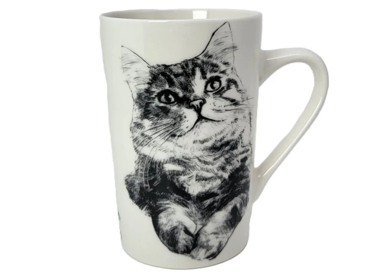 KUBEK PORCELANOWY KOT SYBERYJSKI
