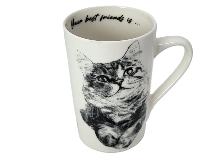 KUBEK PORCELANOWY KOT SYBERYJSKI