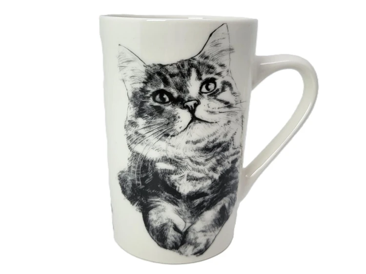 KUBEK PORCELANOWY KOT SYBERYJSKI