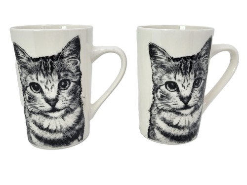 KUBEK PORCELANOWY KOT AMERYKAŃSKI - KPL 2SZT