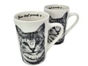KUBEK PORCELANOWY KOT AMERYKAŃSKI - KPL 2SZT