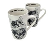 KUBEK PORCELANOWY KOT SYBERYJSKI - KPL. 2 SZT