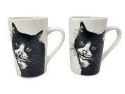 KUBEK PORCELANOWY KOT EUROPEJSKI - KPL 2SZT