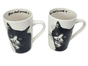 KUBEK PORCELANOWY KOT EUROPEJSKI - KPL 2SZT