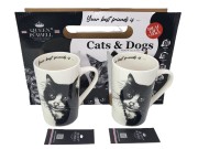 KUBEK PORCELANOWY KOT EUROPEJSKI - KPL 2SZT