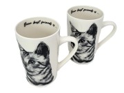 KUBEK PORCELANOWY KOT Sokoke - KPL 2SZT
