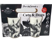 KUBEK PORCELANOWY OWCZAREK NIEMIECKI - KPL. 2 SZT