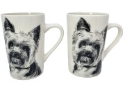KUBEK PORCELANOWY Yorkshire Terier - KPL. 2 SZT