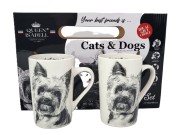 KUBEK PORCELANOWY Yorkshire Terier - KPL. 2 SZT