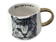 KUBEK PORCELANOWY  KOT AMERYKAŃSKI