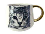 KUBEK PORCELANOWY  KOT AMERYKAŃSKI