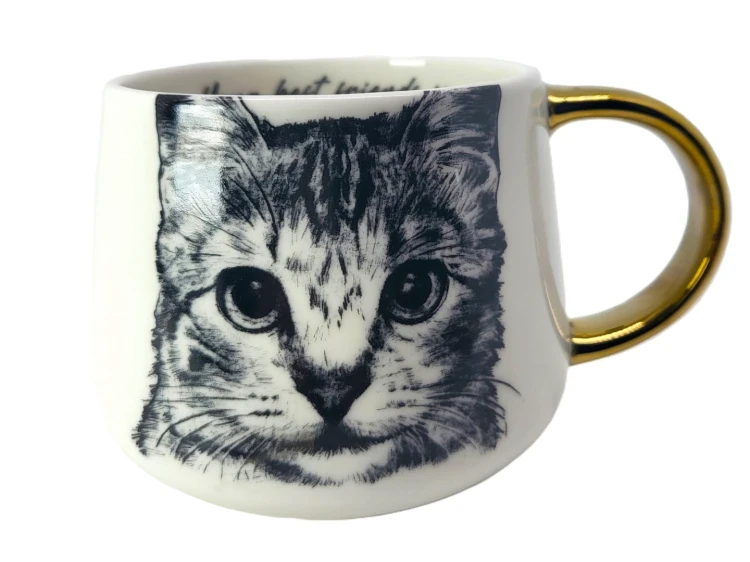 KUBEK PORCELANOWY  KOT AMERYKAŃSKI