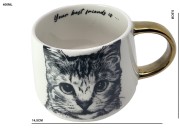 KUBEK PORCELANOWY  KOT AMERYKAŃSKI