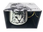KUBEK PORCELANOWY  KOT AMERYKAŃSKI
