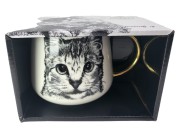 KUBEK PORCELANOWY  KOT AMERYKAŃSKI