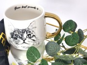 KUBEK PORCELANOWY KOT SYBERYJSKI
