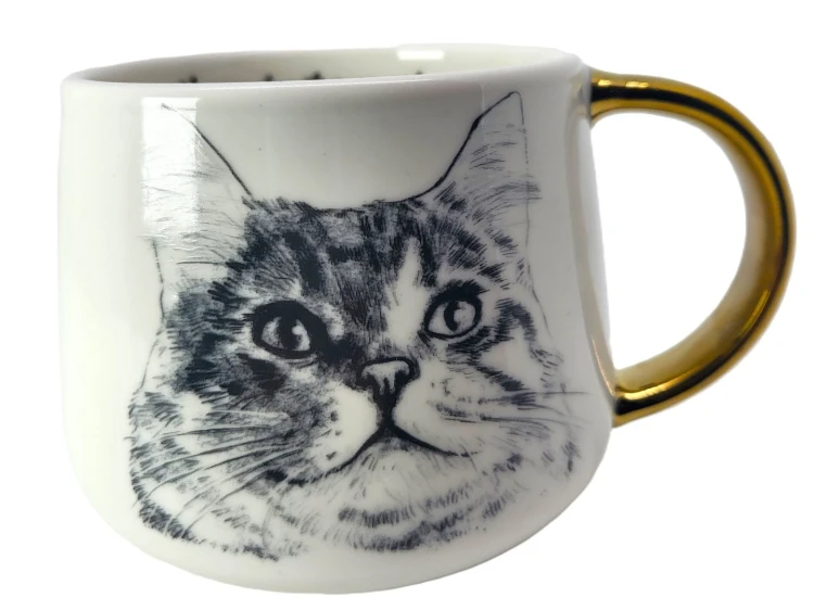 KUBEK PORCELANOWY KOT SYBERYJSKI