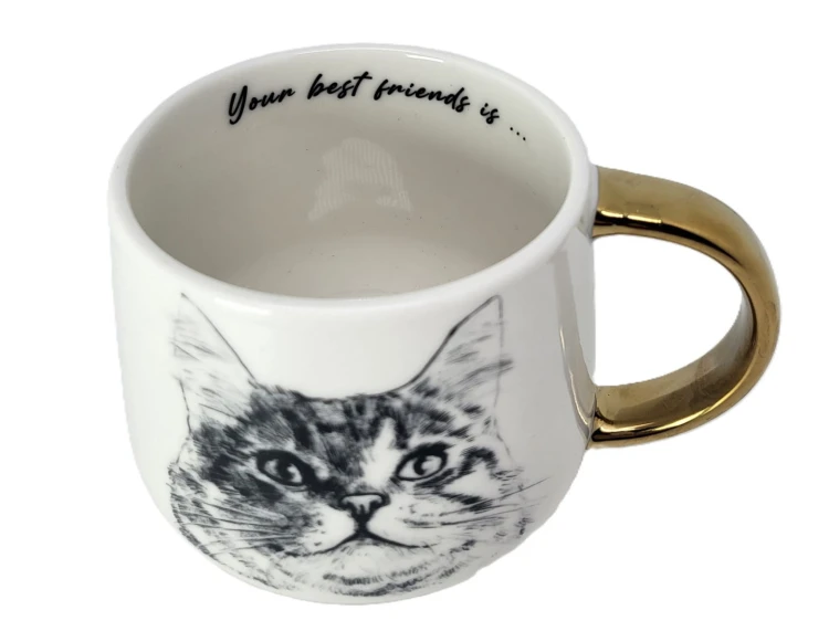 KUBEK PORCELANOWY KOT SYBERYJSKI