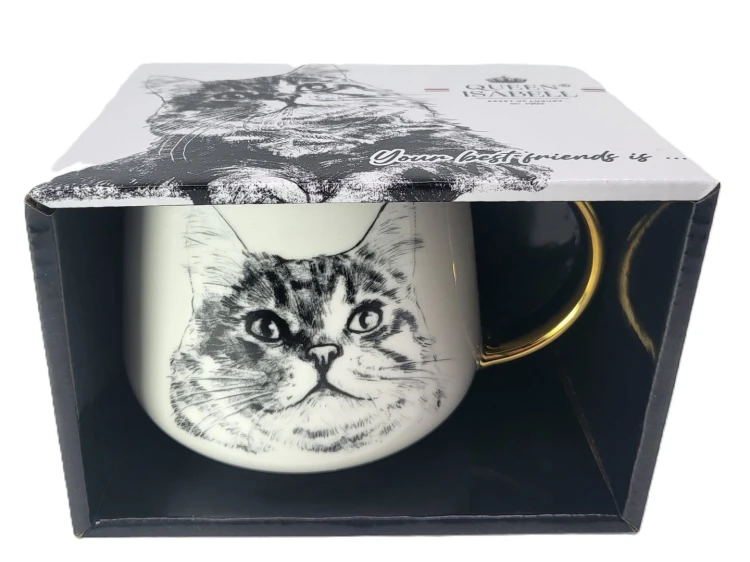 KUBEK PORCELANOWY KOT SYBERYJSKI