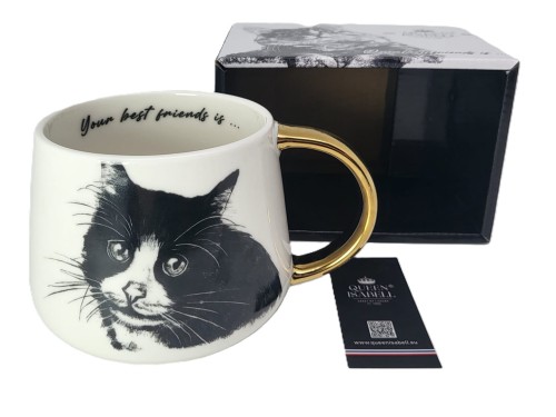 KUBEK PORCELANOWY KOT EUROPEJSKI