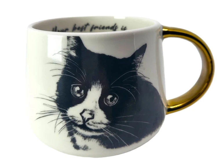 KUBEK PORCELANOWY KOT EUROPEJSKI