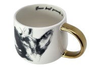 KUBEK PORCELANOWY OWCZAREK NIEMIECKI