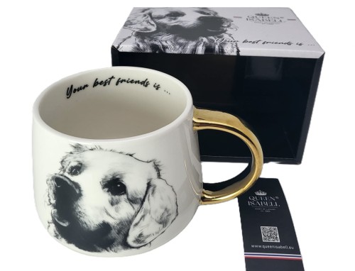 KUBEK PORCELANOWY LABRADOR