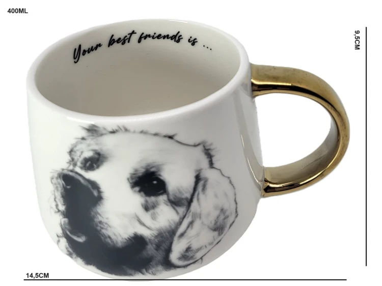 KUBEK PORCELANOWY LABRADOR