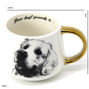 KUBEK PORCELANOWY LABRADOR