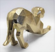 FIGURKA PIES ZŁOTY GEOMETRYCZNY METAL 14,5X30CM
