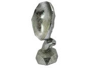 FIGURKA MASKA 20X8X9 SREBRNA GEOMETRYCZNA