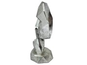 FIGURKA MASKA 20X8X9 SREBRNA GEOMETRYCZNA