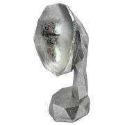 FIGURKA MASKA 20X8X9 SREBRNA GEOMETRYCZNA