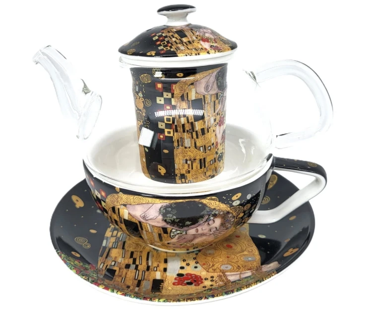 TEA FOR ONE KLIMT CZARNY ZESTAW DO HERBATY
