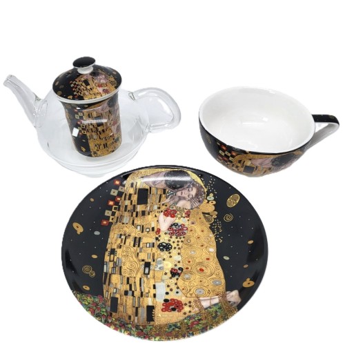 TEA FOR ONE KLIMT CZARNY ZESTAW DO HERBATY