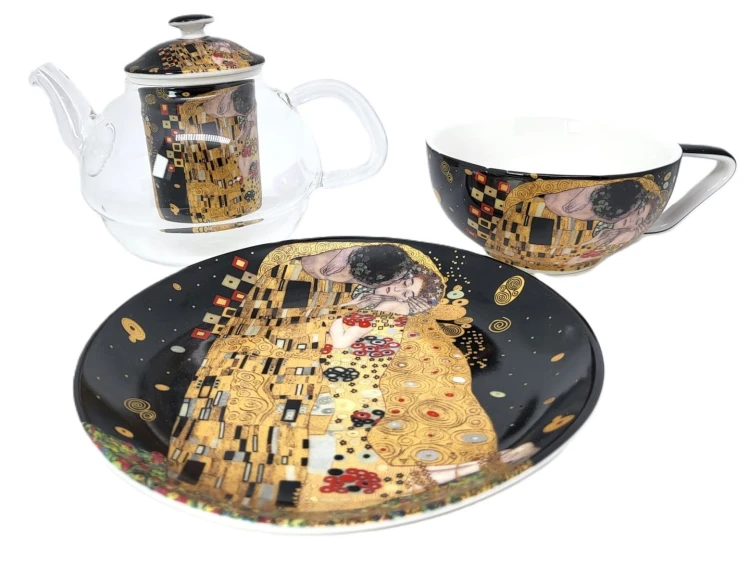 TEA FOR ONE KLIMT CZARNY ZESTAW DO HERBATY