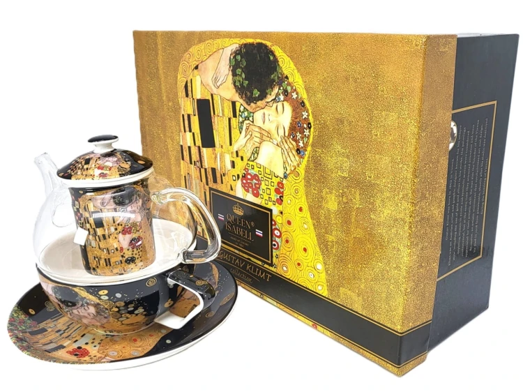 TEA FOR ONE KLIMT CZARNY ZESTAW DO HERBATY